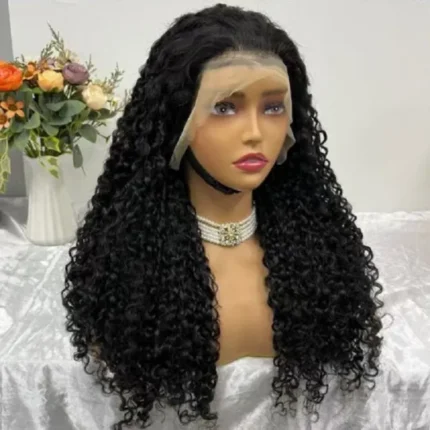 W&H Pissy Curly 13x4 Lace Frontal Wig Human Hair Wigs with Pre-Plucked Hairline