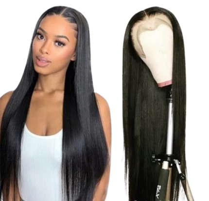 W&H 100% Real Human Hair Straight 13×4 Transparent Lace Wig