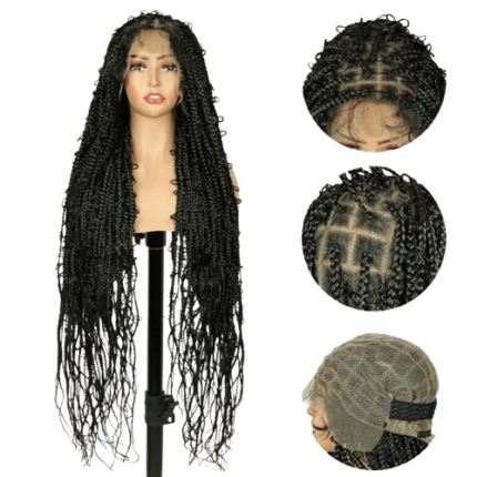 W&H breathable full lace wig P15240 butterfly knotless braided box wigs